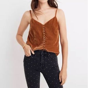Madewell velvet tank top